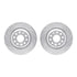 7512-74060 by DYNAMIC FRICTION COMPANY - Rotors-Drilled & Slotted-Silver w/ 5000 Advanced Brake Pads Incl Hdw