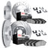 7514-75005 by DYNAMIC FRICTION COMPANY - Rotors-Drilled & Slotted-Silver w/ 5000 Advanced Brake Pads Incl Hdw