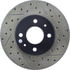 127.42056L by STOPTECH - StopTech Sport Drilled & Slotted Brake Rotor; Front Left