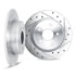 7002-01015 by DYNAMIC FRICTION COMPANY - Brake Rotors - Drilled & Slotted - Silver