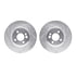 7002-32002 by DYNAMIC FRICTION COMPANY - Brake Rotors - Drilled & Slotted - Silver