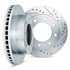 7002-40001 by DYNAMIC FRICTION COMPANY - Brake Rotors - Drilled & Slotted - Silver