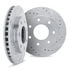 7002-54095 by DYNAMIC FRICTION COMPANY - Brake Rotors - Drilled & Slotted - Silver