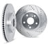 7002-54145 by DYNAMIC FRICTION COMPANY - Brake Rotors - Drilled & Slotted - Silver