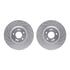 7512-03004 by DYNAMIC FRICTION COMPANY - Rotors-Drilled & Slotted-Silver w/ 5000 Advanced Brake Pads Incl Hdw