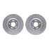 7512-03006 by DYNAMIC FRICTION COMPANY - Rotors-Drilled & Slotted-Silver w/ 5000 Advanced Brake Pads Incl Hdw