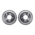 7512-03017 by DYNAMIC FRICTION COMPANY - Brake Rotor - Dimpled & Slotted - Silver w/5000 Brake Pads & HW Kit