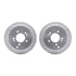 7512-03021 by DYNAMIC FRICTION COMPANY - Brake Rotor - Dimpled & Slotted - Silver w/5000 Brake Pads & HW Kit