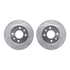 7512-03028 by DYNAMIC FRICTION COMPANY - Rotors-Drilled & Slotted-Silver w/ 5000 Advanced Brake Pads Incl Hdw