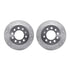 7512-03025 by DYNAMIC FRICTION COMPANY - Rotors-Drilled & Slotted-Silver w/ 5000 Advanced Brake Pads Incl Hdw