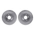 7512-03034 by DYNAMIC FRICTION COMPANY - Rotors-Drilled & Slotted-Silver w/ 5000 Advanced Brake Pads Incl Hdw