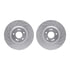 7512-03044 by DYNAMIC FRICTION COMPANY - Brake Rotor - Dimpled & Slotted - Silver w/5000 Brake Pads & HW Kit