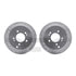 7512-03039 by DYNAMIC FRICTION COMPANY - Brake Rotor - Dimpled & Slotted - Silver w/5000 Brake Pads & HW Kit