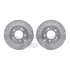 7512-03053 by DYNAMIC FRICTION COMPANY - Rotors-Drilled & Slotted-Silver w/ 5000 Advanced Brake Pads Incl Hdw