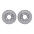 7512-03052 by DYNAMIC FRICTION COMPANY - Rotors-Drilled & Slotted-Silver w/ 5000 Advanced Brake Pads Incl Hdw