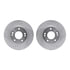 7512-03057 by DYNAMIC FRICTION COMPANY - Rotors-Drilled & Slotted-Silver w/ 5000 Advanced Brake Pads Incl Hdw