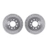 7512-03060 by DYNAMIC FRICTION COMPANY - Rotors-Drilled & Slotted-Silver w/ 5000 Advanced Brake Pads Incl Hdw