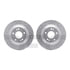 7512-03065 by DYNAMIC FRICTION COMPANY - Rotors-Drilled & Slotted-Silver w/ 5000 Advanced Brake Pads Incl Hdw