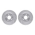 7512-03075 by DYNAMIC FRICTION COMPANY - Rotors-Drilled & Slotted-Silver w/ 5000 Advanced Brake Pads Incl Hdw