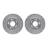 7512-03077 by DYNAMIC FRICTION COMPANY - Rotors-Drilled & Slotted-Silver w/ 5000 Advanced Brake Pads Incl Hdw