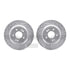 7512-03082 by DYNAMIC FRICTION COMPANY - Rotors-Drilled & Slotted-Silver w/ 5000 Advanced Brake Pads Incl Hdw