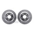 7512-03090 by DYNAMIC FRICTION COMPANY - Brake Rotor - Dimpled & Slotted - Silver w/5000 Brake Pads & HW Kit