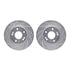 7512-03093 by DYNAMIC FRICTION COMPANY - Brake Rotor - Dimpled & Slotted - Silver w/5000 Brake Pads & HW Kit