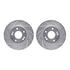 7512-03102 by DYNAMIC FRICTION COMPANY - Rotors-Drilled & Slotted-Silver w/ 5000 Advanced Brake Pads Incl Hdw