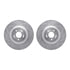 7512-03106 by DYNAMIC FRICTION COMPANY - Rotors-Drilled & Slotted-Silver w/ 5000 Advanced Brake Pads Incl Hdw