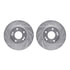 7512-03103 by DYNAMIC FRICTION COMPANY - Rotors-Drilled & Slotted-Silver w/ 5000 Advanced Brake Pads Incl Hdw