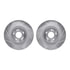 7512-03107 by DYNAMIC FRICTION COMPANY - Rotors-Drilled & Slotted-Silver w/ 5000 Advanced Brake Pads Incl Hdw