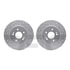 7512-03111 by DYNAMIC FRICTION COMPANY - Rotors-Drilled & Slotted-Silver w/ 5000 Advanced Brake Pads Incl Hdw