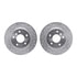7512-11000 by DYNAMIC FRICTION COMPANY - Rotors-Drilled & Slotted-Silver w/ 5000 Advanced Brake Pads Incl Hdw