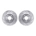 7512-11012 by DYNAMIC FRICTION COMPANY - Brake Rotor - Drilled & Slotted - Silver w/5000 Brake Pads & HW Kit