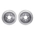 7512-11015 by DYNAMIC FRICTION COMPANY - Brake Rotor - Drilled & Slotted - Silver w/5000 Brake Pads & HW Kit