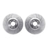 7512-11022 by DYNAMIC FRICTION COMPANY - Brake Rotor - Drilled & Slotted - Silver w/5000 Brake Pads & HW Kit