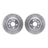 7512-11034 by DYNAMIC FRICTION COMPANY - Rotors-Drilled & Slotted-Silver w/ 5000 Advanced Brake Pads Incl Hdw