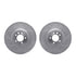 7512-11040 by DYNAMIC FRICTION COMPANY - Rotors-Drilled & Slotted-Silver w/ 5000 Advanced Brake Pads Incl Hdw