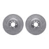 7512-11176 by DYNAMIC FRICTION COMPANY - Rotors-Drilled & Slotted-Silver w/ 5000 Advanced Brake Pads Incl Hdw