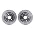 7512-13008 by DYNAMIC FRICTION COMPANY - Rotors-Drilled & Slotted-Silver w/ 5000 Advanced Brake Pads Incl Hdw