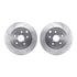 7512-13027 by DYNAMIC FRICTION COMPANY - Rotors-Drilled & Slotted-Silver w/ 5000 Advanced Brake Pads Incl Hdw