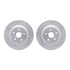 7512-13054 by DYNAMIC FRICTION COMPANY - Rotors-Drilled & Slotted-Silver w/ 5000 Advanced Brake Pads Incl Hdw