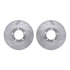 7512-20001 by DYNAMIC FRICTION COMPANY - Rotors-Drilled & Slotted-Silver w/ 5000 Advanced Brake Pads Incl Hdw