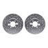 7512-20000 by DYNAMIC FRICTION COMPANY - Rotors-Drilled & Slotted-Silver w/ 5000 Advanced Brake Pads Incl Hdw
