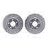 7512-20006 by DYNAMIC FRICTION COMPANY - Rotors-Drilled & Slotted-Silver w/ 5000 Advanced Brake Pads Incl Hdw