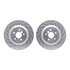 7512-20031 by DYNAMIC FRICTION COMPANY - Rotors-Drilled & Slotted-Silver w/ 5000 Advanced Brake Pads Incl Hdw