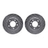 7512-20047 by DYNAMIC FRICTION COMPANY - Rotors-Drilled & Slotted-Silver w/ 5000 Advanced Brake Pads Incl Hdw