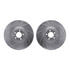 7512-20119 by DYNAMIC FRICTION COMPANY - Rotors-Drilled & Slotted-Silver w/ 5000 Advanced Brake Pads Incl Hdw