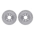 7512-21000 by DYNAMIC FRICTION COMPANY - Rotors-Drilled & Slotted-Silver w/ 5000 Advanced Brake Pads Incl Hdw