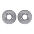 7512-21011 by DYNAMIC FRICTION COMPANY - Brake Rotor - Dimpled & Slotted - Silver w/5000 Brake Pads & HW Kit